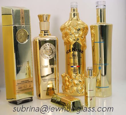 Купить 50 мл/100 мл/ 500 мл/ 700 мл Золотые стеклянные бутылки метализации Производство в сети