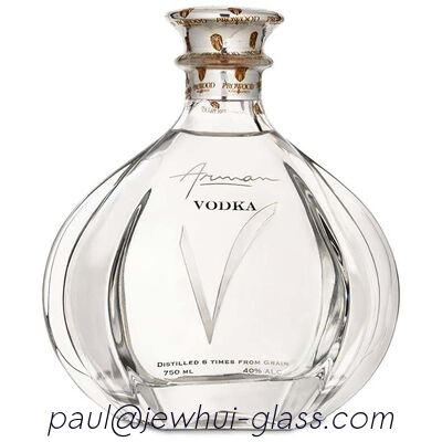 качество  Arman Vodka Brandy Glass Bottle Round Shaped Alcohol Bottle 1000ML завод