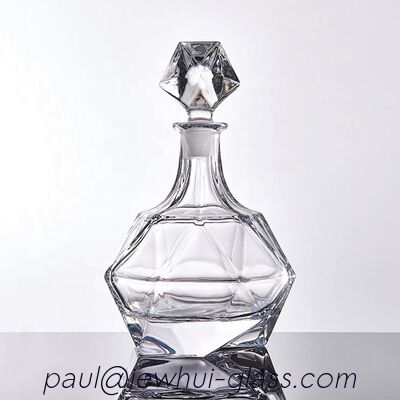качество  21.5mm Liquor Decanter Bottle Barware Diamond Cut Crystal Whiskey Decanter завод