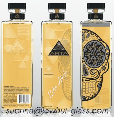 Хорошая цена Extra Añejo, Reposado, Серебряная Текила в Стеклянной Бутылке, Бутылка из Супер-Флинт Стекла со Стеклянными Пробками онлайн